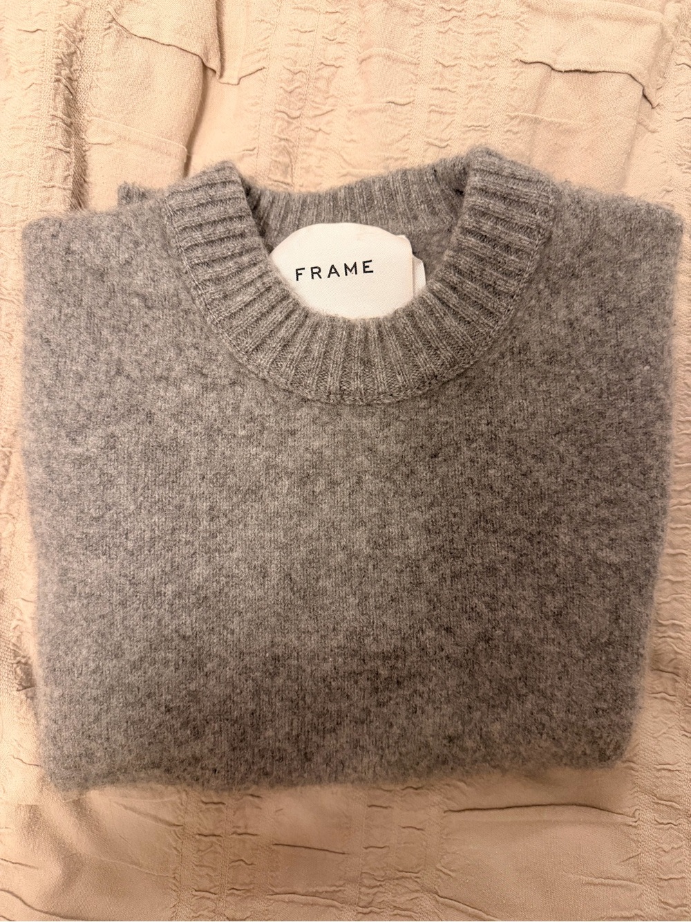 Frame Denim women’s Heather Grey Crewneck Sweater